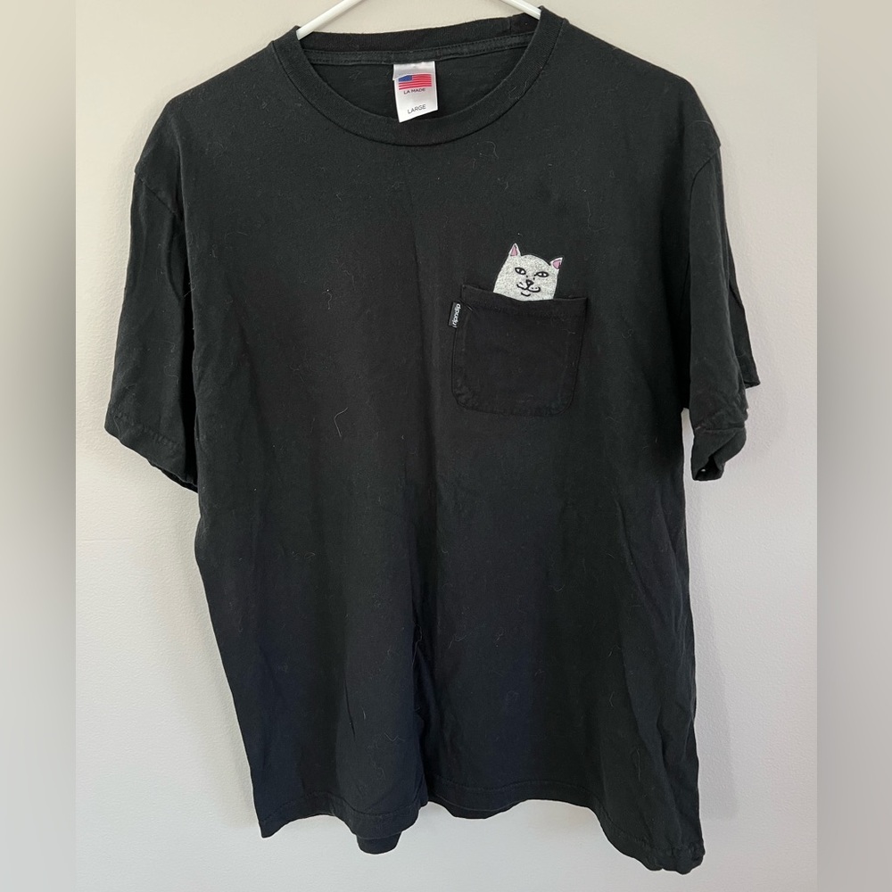 RIPNDIP Lord Nermal black pocket Tee Large
